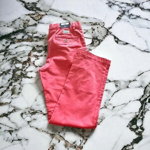 Vineyard Vines Breaker Pants Boys Size 18 Jetty Red Salmon Stretch Cotto…